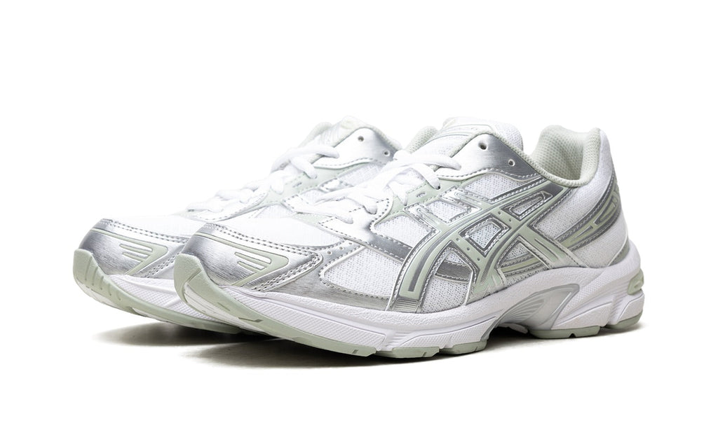 ASICS Mesh Sneakers - White, Silver & Pale Green