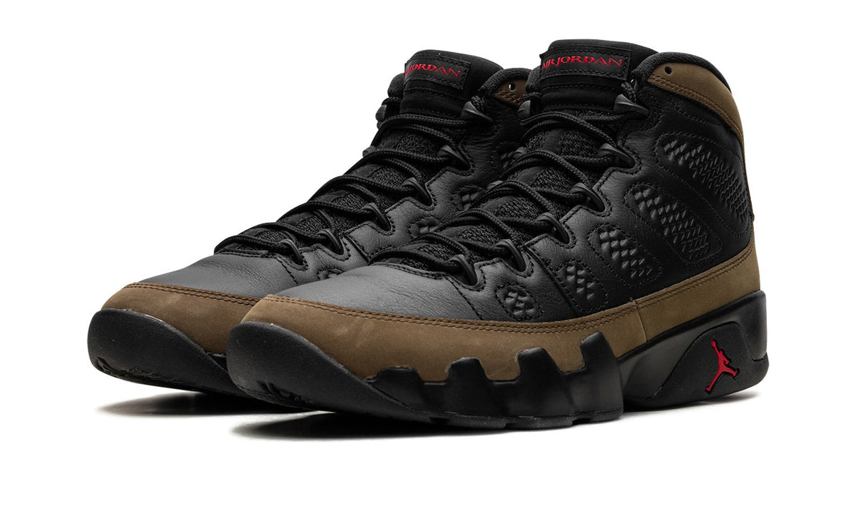 Air Jordan 9 High-Top Sneakers - Black & Olive Brown