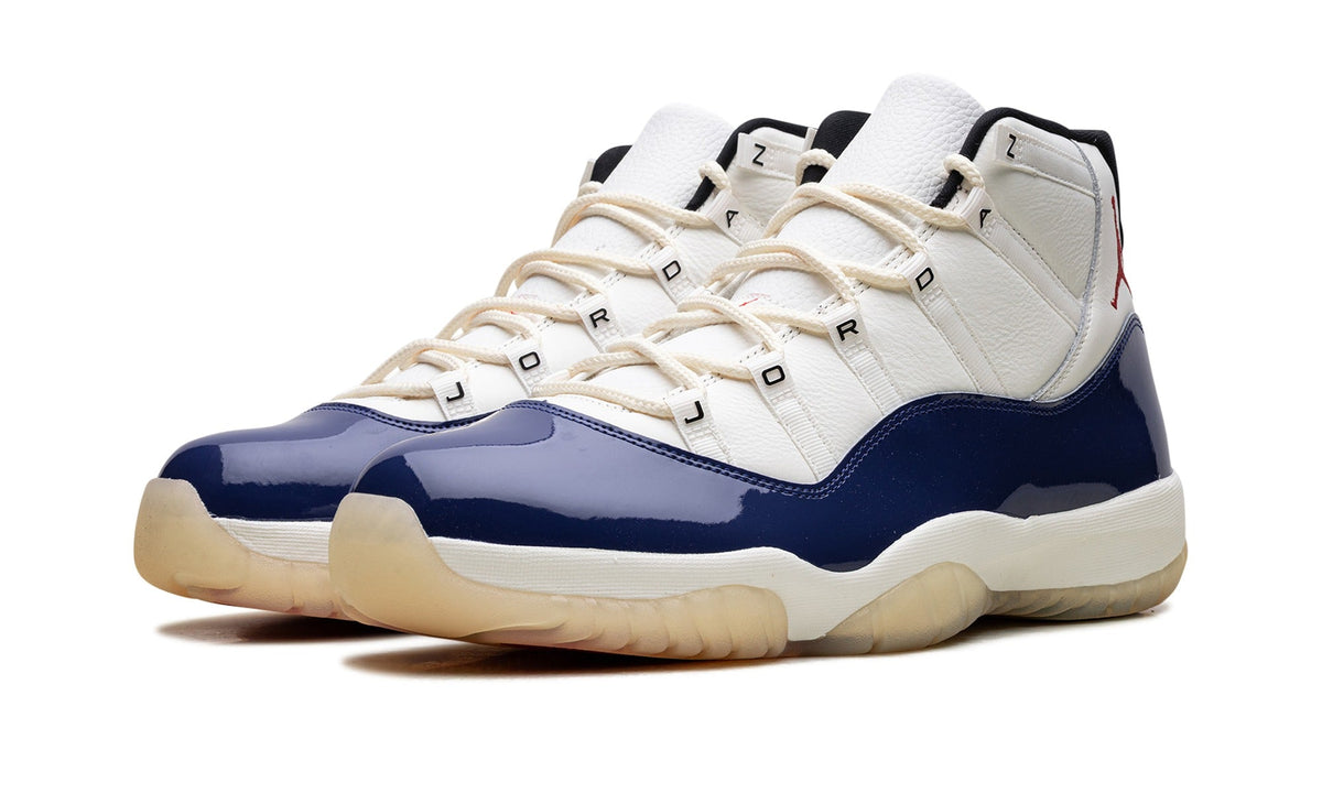 Air Jordan 11 Sneakers – White & Navy
