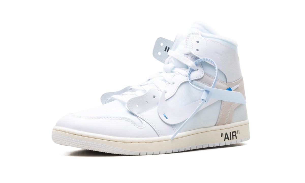 Air Jordan 1 High Top Sneakers in White & Grey