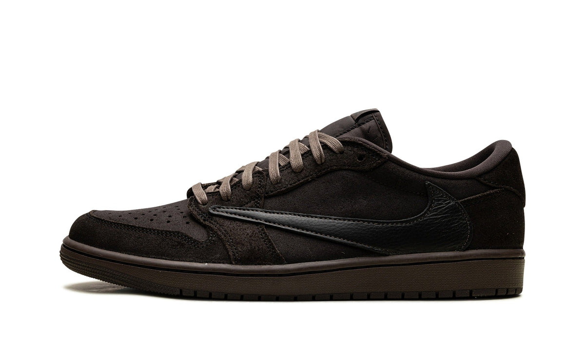 Travis Scott x Air Jordan 1 Low Sneakers – Black & Dark Brown