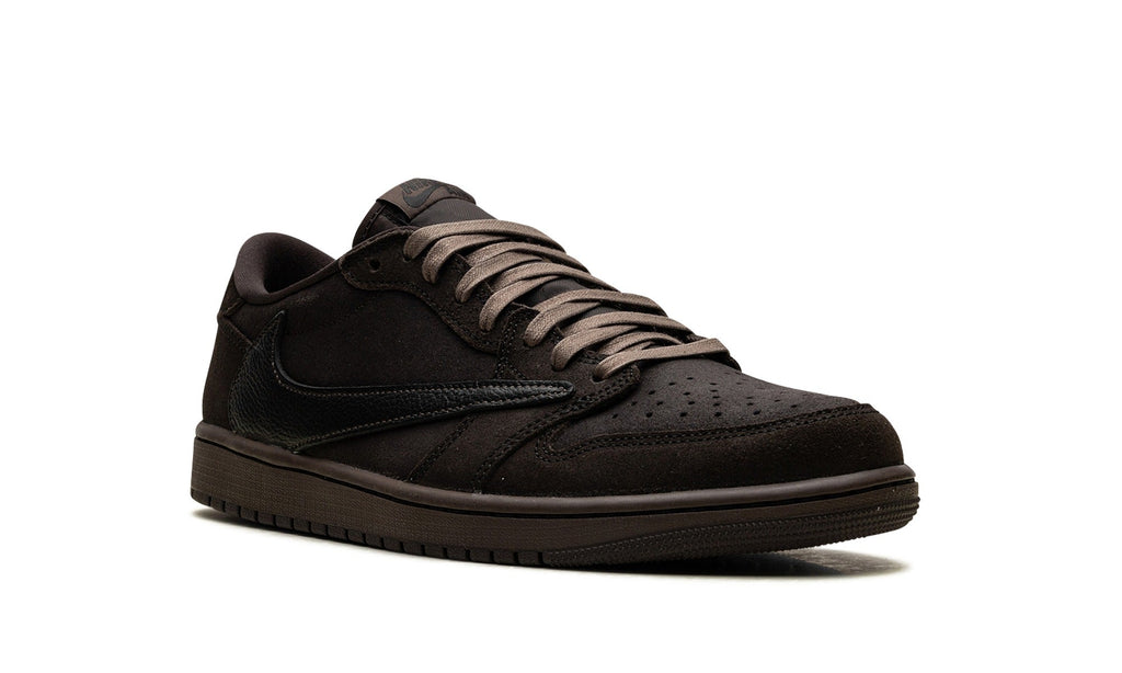 Travis Scott x Air Jordan 1 Low Sneakers – Black & Dark Brown