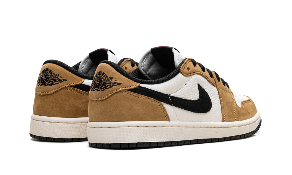 Air Jordan 1 Low Sneakers – Tan, White & Black