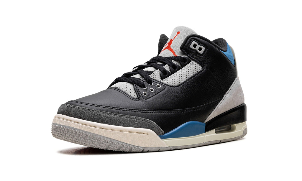 Air Jordan 3 Sneakers – Black, Grey & Blue