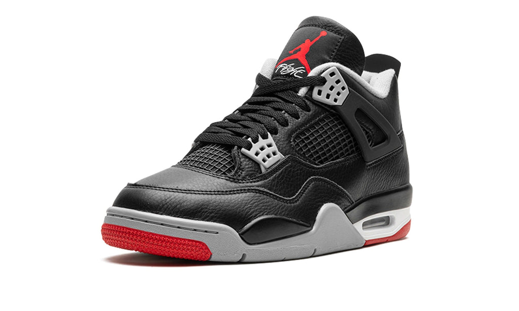 Air Jordan 4 Sneakers – Black, Grey & Red