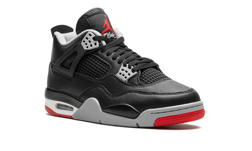 Air Jordan 4 Sneakers – Black, Grey & Red