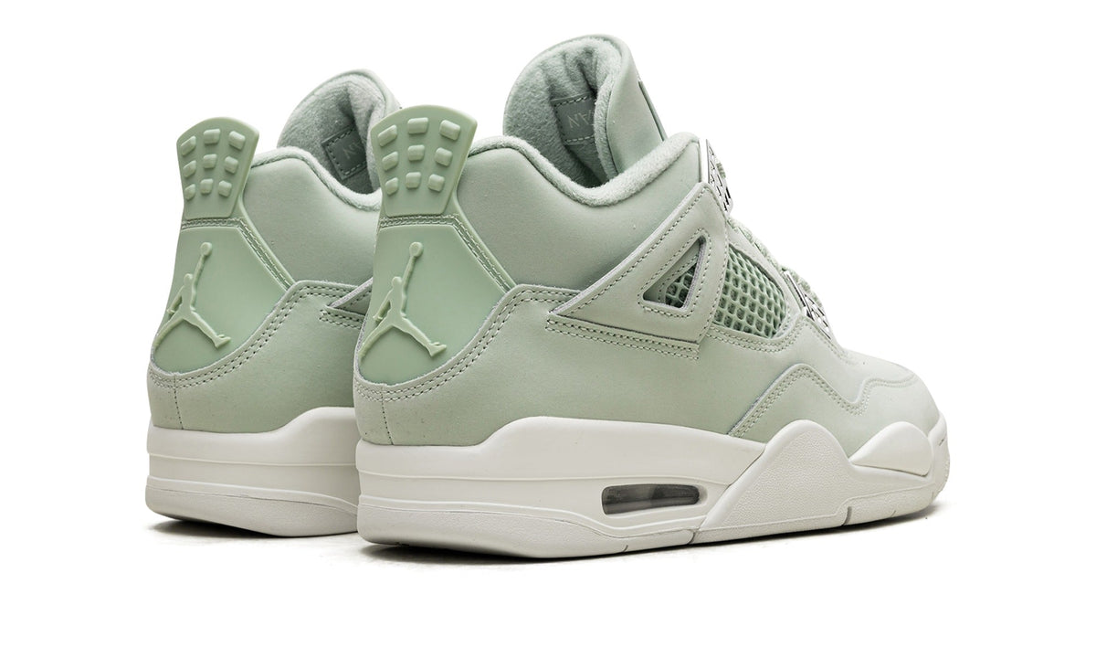 Jordan Mint Green Sneakers with Chrome Lace Wings
