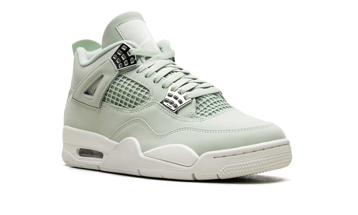 Jordan Mint Green Sneakers with Chrome Lace Wings