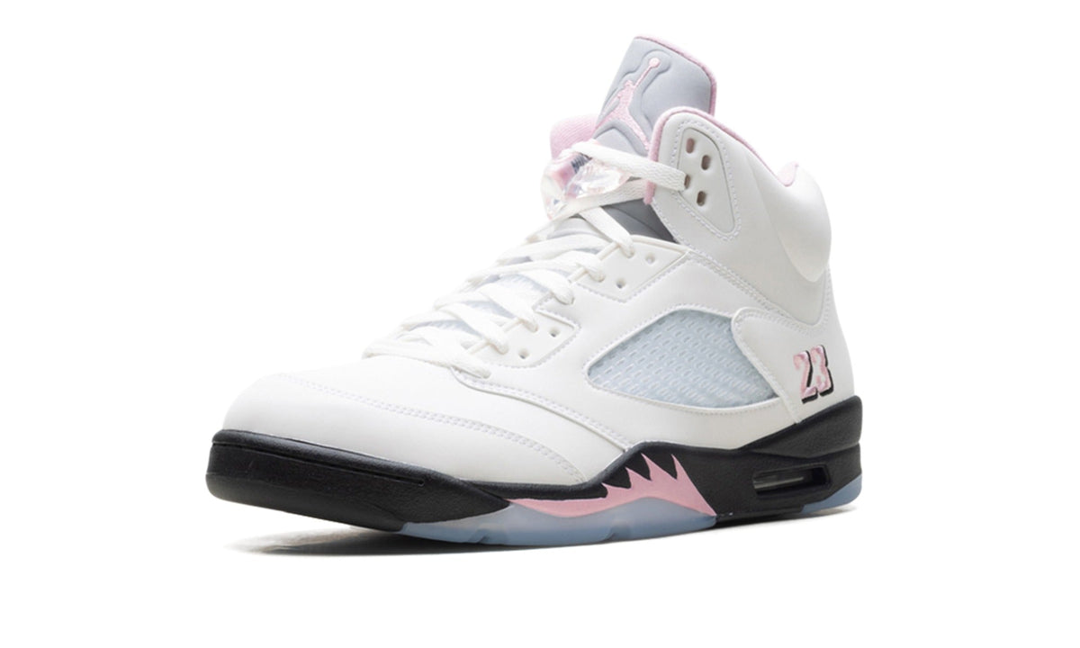 Air Jordan 5 Sneakers – White, Pink & Black