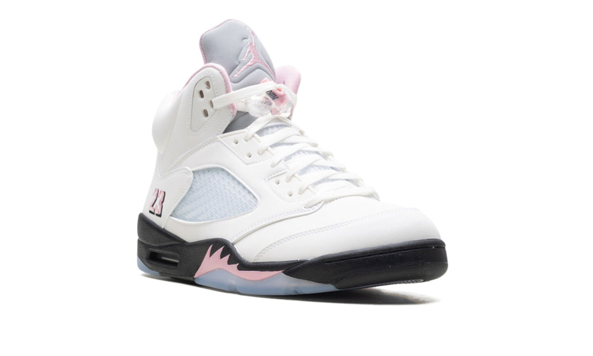 Air Jordan 5 Sneakers – White, Pink & Black