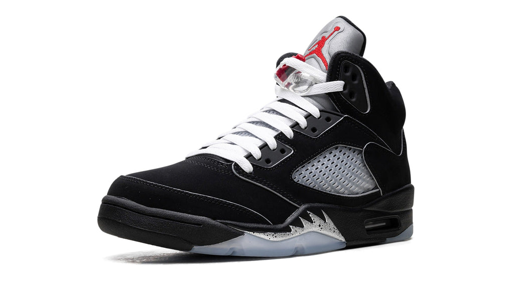 Air Jordan 5 Sneakers – Black & Metallic Silver