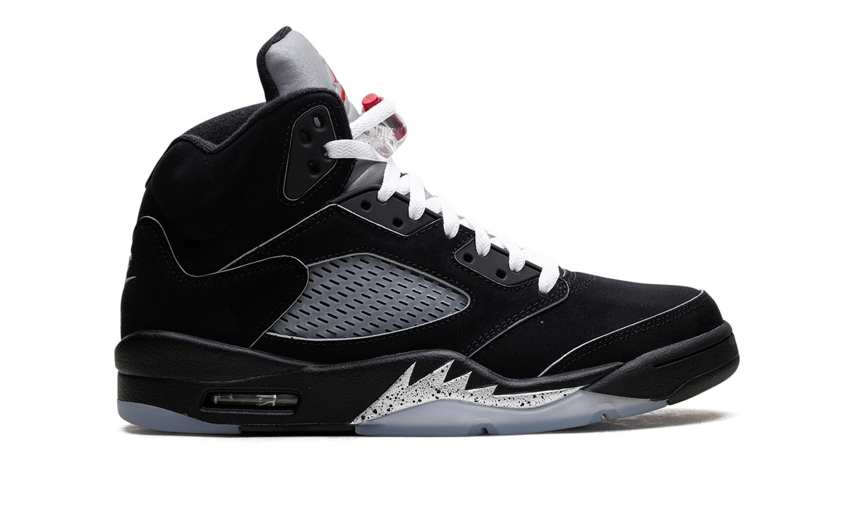 Air Jordan 5 Sneakers – Black & Metallic Silver