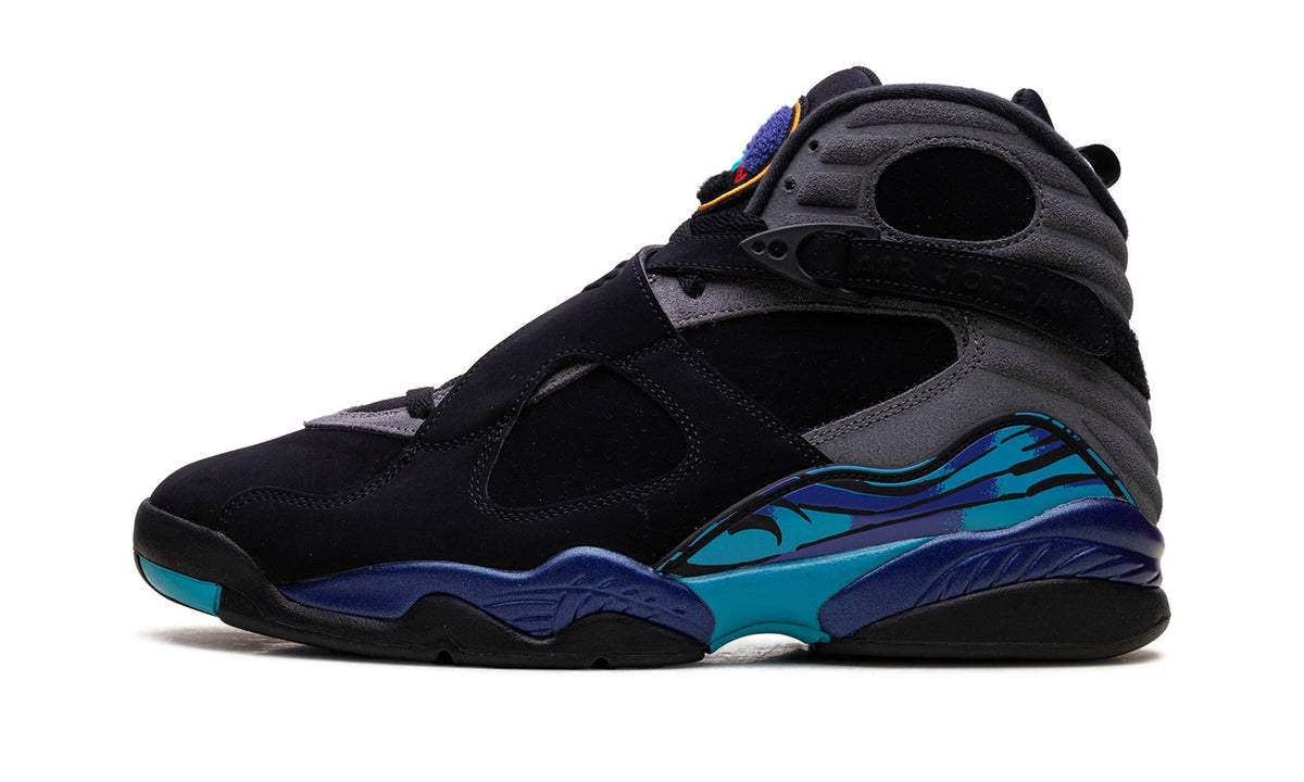 Air Jordan 8 Sneakers – Black, Grey, Purple & Teal