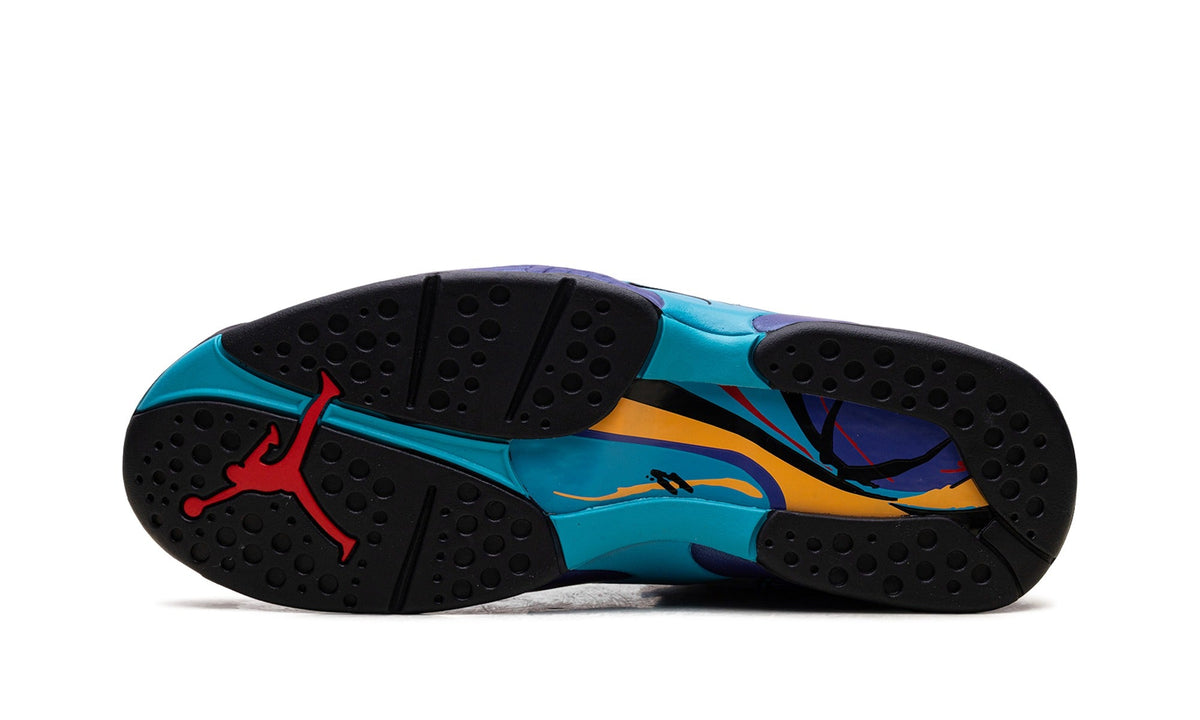 Air Jordan 8 Sneakers – Black, Grey, Purple & Teal