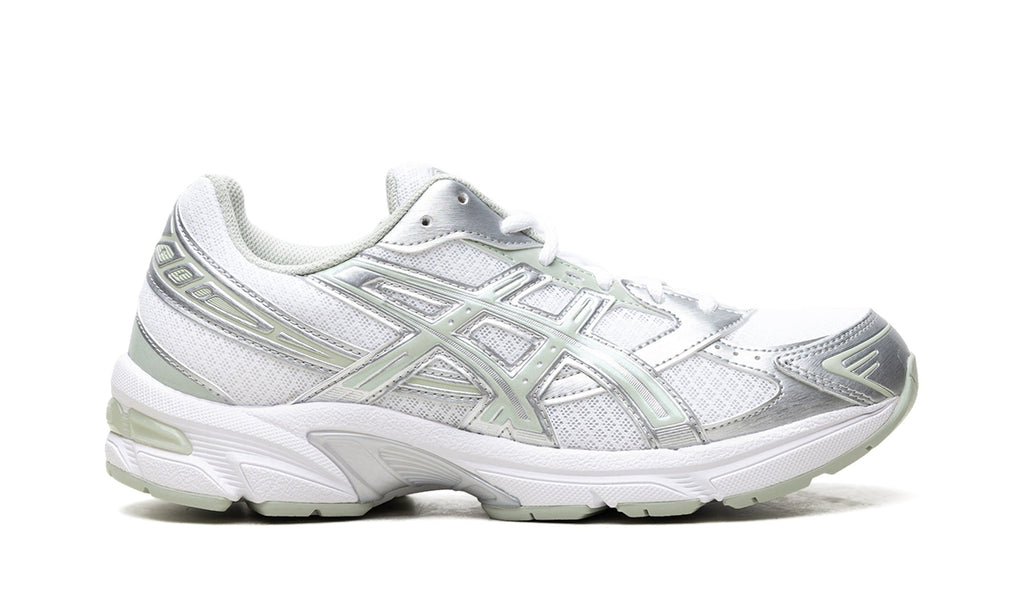 ASICS Mesh Sneakers - White, Silver & Pale Green