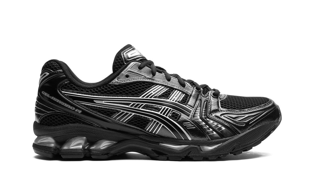ASICS GEL-KAYANO 14 Sneakers – Black & Metallic Silver