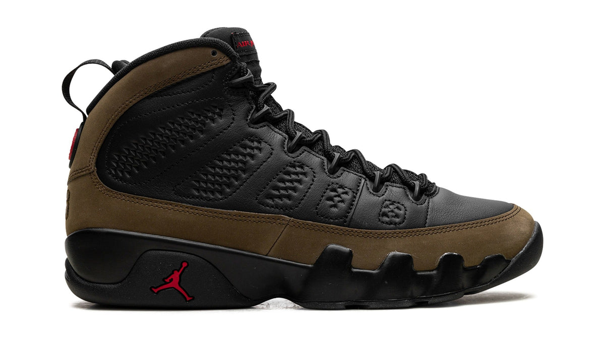 Air Jordan 9 High-Top Sneakers - Black & Olive Brown