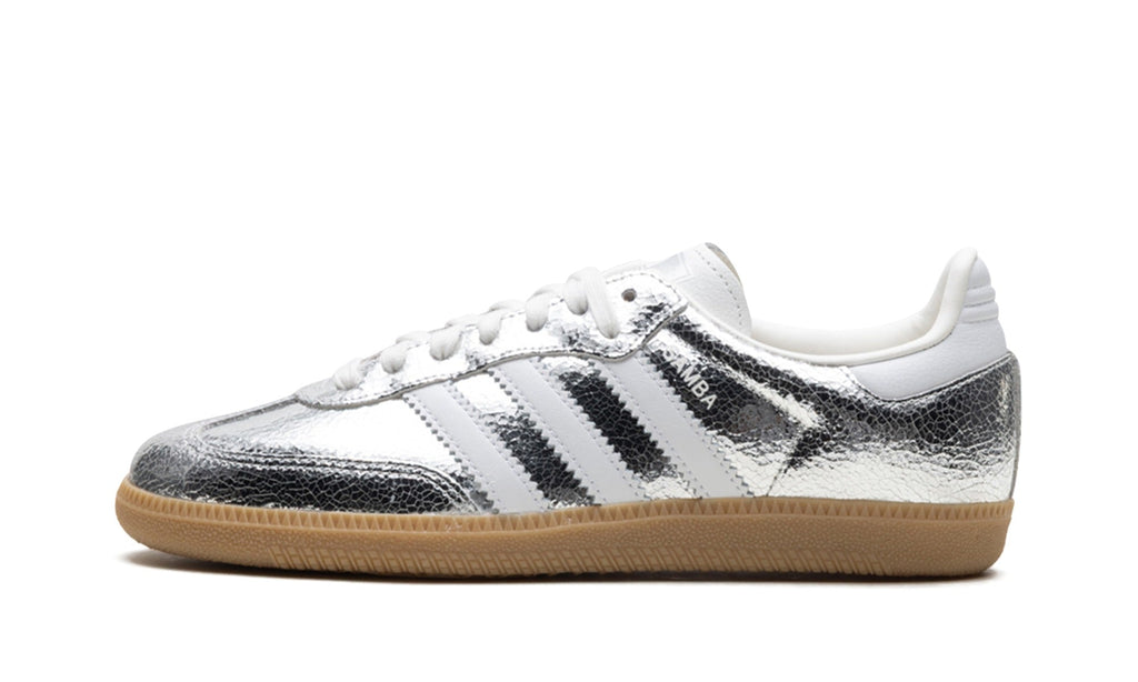adidas Samba OG Sneakers – Metallic Silver, White & Gum