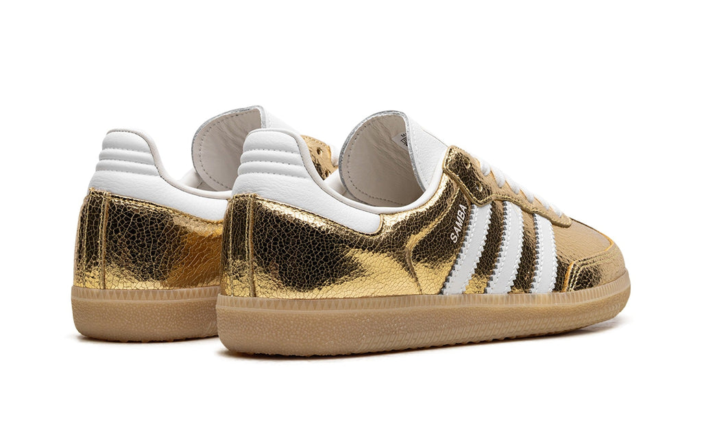 adidas Samba Sneakers – Metallic Gold, White & Gum
