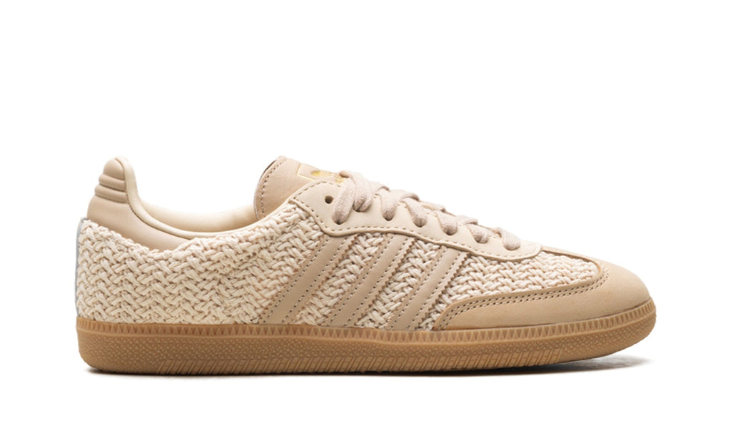 adidas Samba OG Crochet Sneakers in Beige & Gum