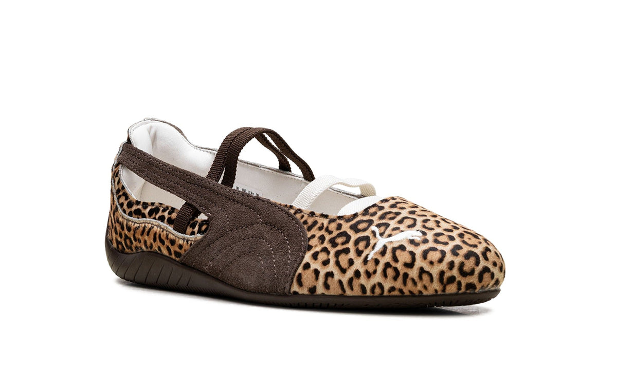 PUMA Leopard Print Ballet Flats - Chocolate Brown & Cream