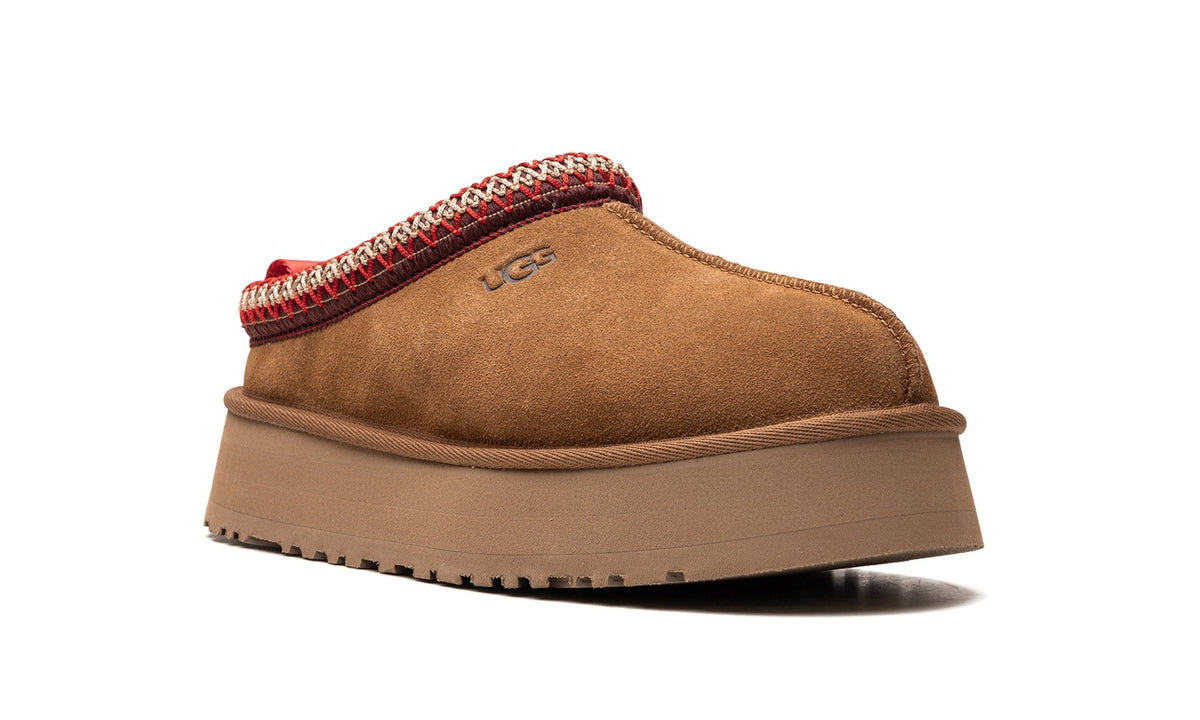 UGG Tazz Platform Slippers – Chestnut Brown & Red