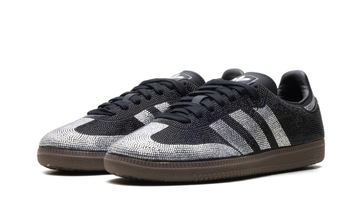 adidas Samba OG Rhinestone Sneakers – Black, Silver & Gum
