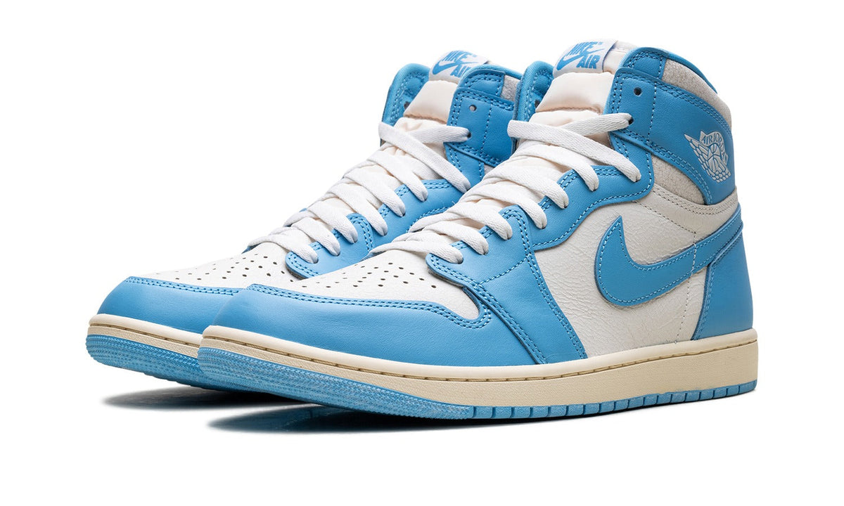 Air Jordan 1 High OG High-Top Sneakers in White & Blue
